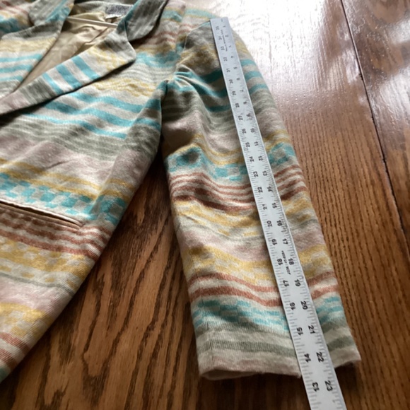 Vintage Bill Blass Aztec Southwestern Womens Blazer Pastel Large Y2K Retro Women - Picture 11 of 12